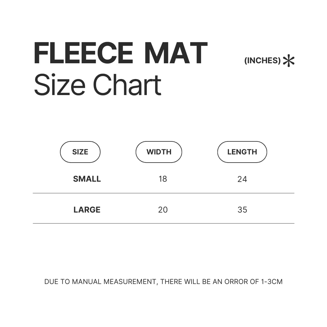 Fleece Mat Size Chart - 311 Band Store