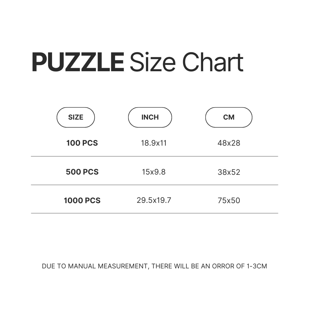 Puzzle Size Chart - 311 Band Store