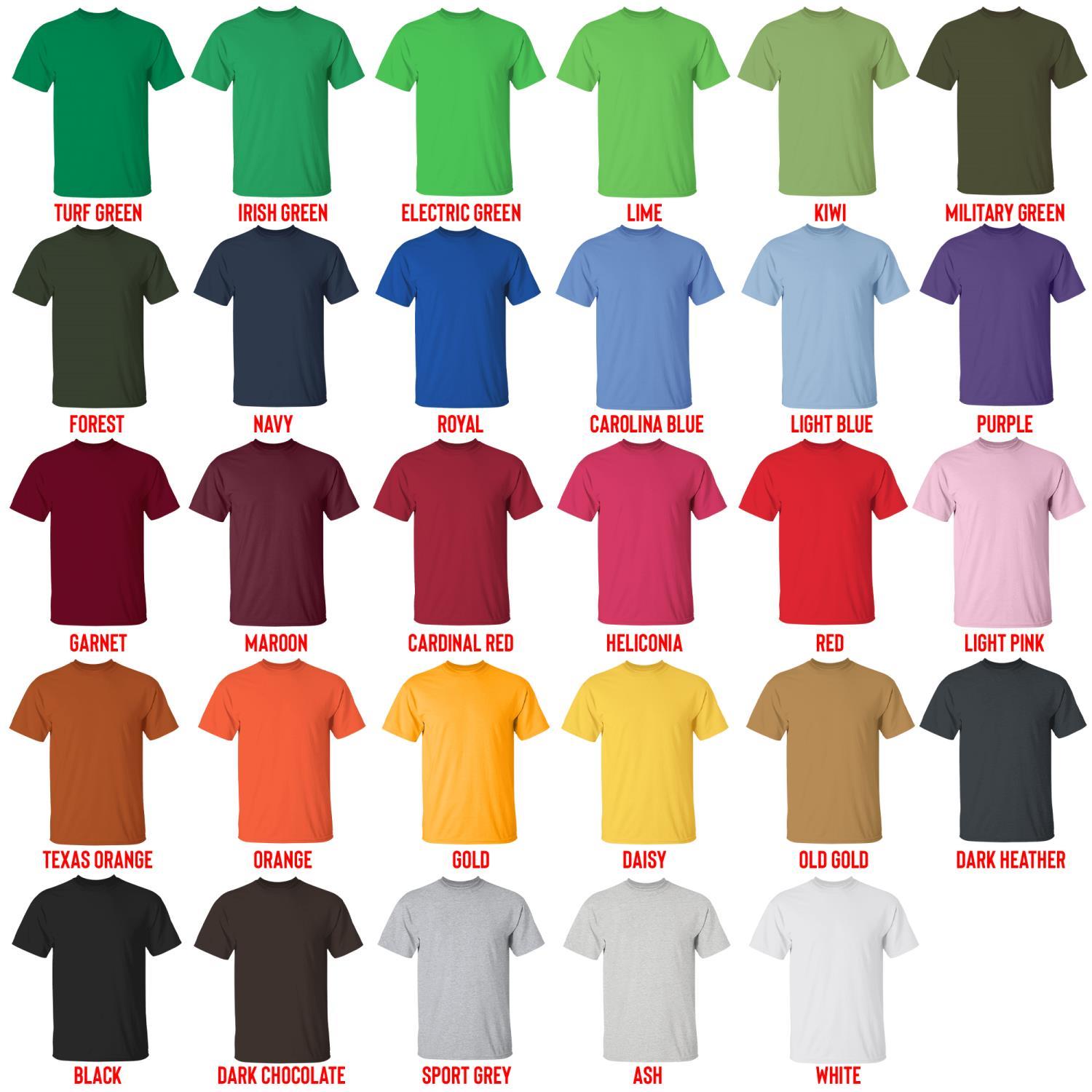 t shirt color chart - 311 Band Store